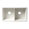Alfi Brand White 32 inch x 19 inch Double Bowl Fireclay Undermount / Drop In Fireclay Kitchen Sink ABF3219DUD-W - alternate 5